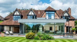 contemporary rear extension with highly glazed façade