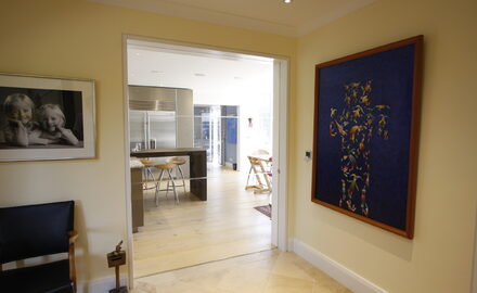 Internal framles glass doors