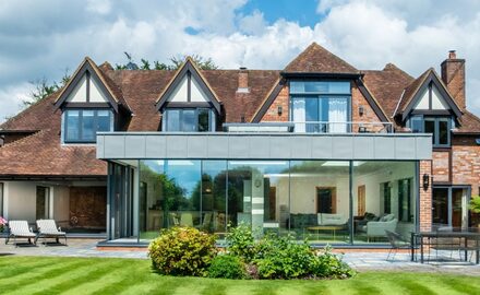 contemporary rear extension with highly glazed façade