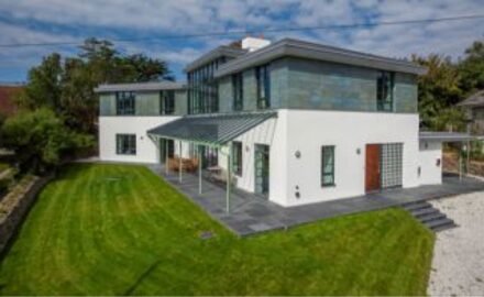 Structural steel and glazed coastal new build in Cornwall