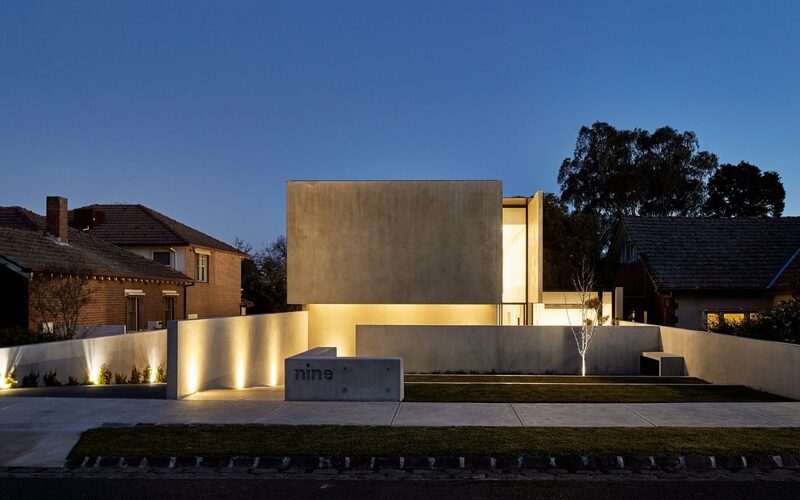 concrete volumes to exterior of luxury new build home