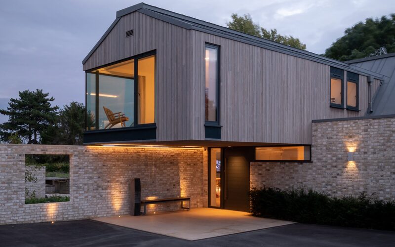 Modern new build with minimal structural windows