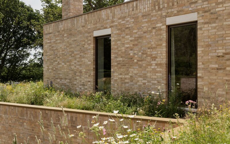 slot windows in a brick wall of a bespoke house