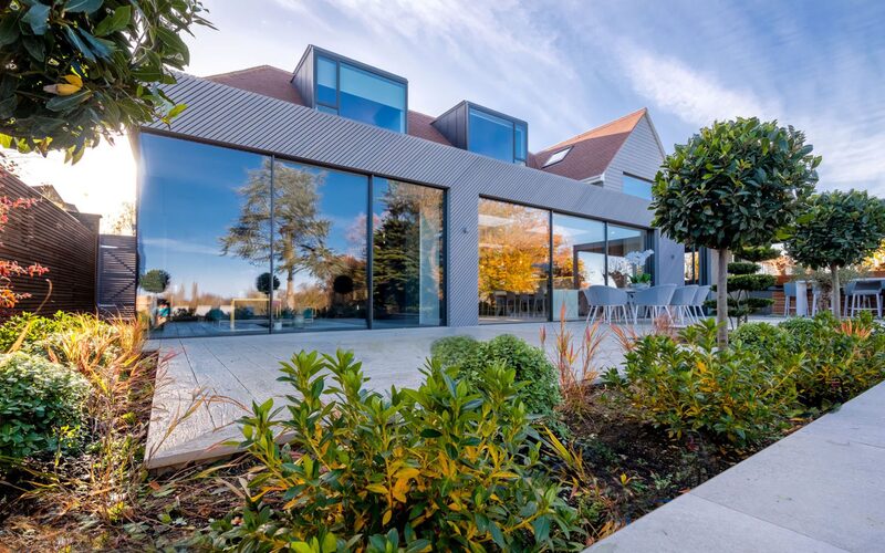 Tower Avenue - rear extension with casement windows and large sliding glass doors