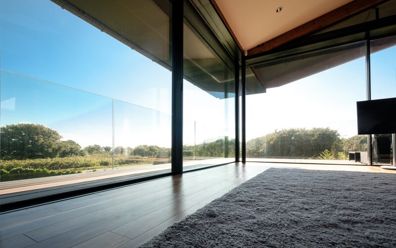 sliding glass doors with no frame