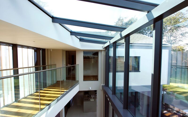 Structural glazing in Harrogate eco home maximises light