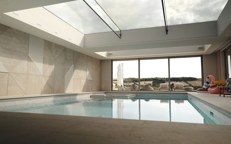 Swimming pool glass to superhome in Purbeck