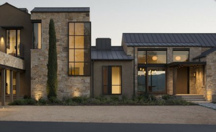 steel windows to a modern home