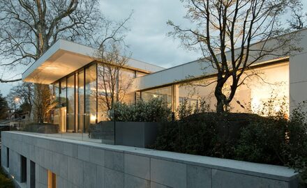 triple glazed sliding doors to modern house