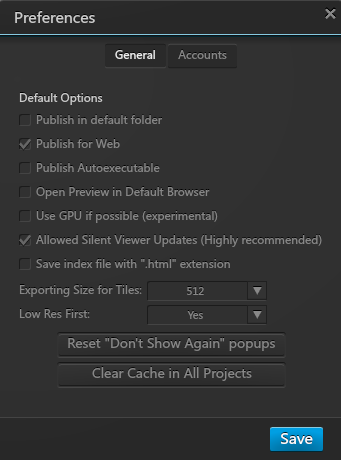 Options Menu for Silent Updates